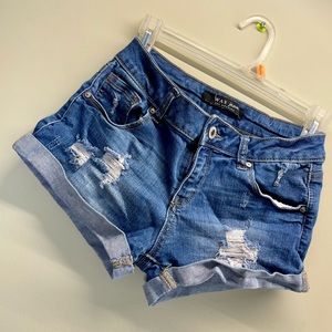 Wax Jeans Distressed Jean Short Shorts